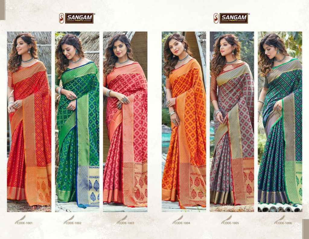 Sangam Patan Patola fancy Festive Wear Printed Designer Patola Silk Sarees Collection
